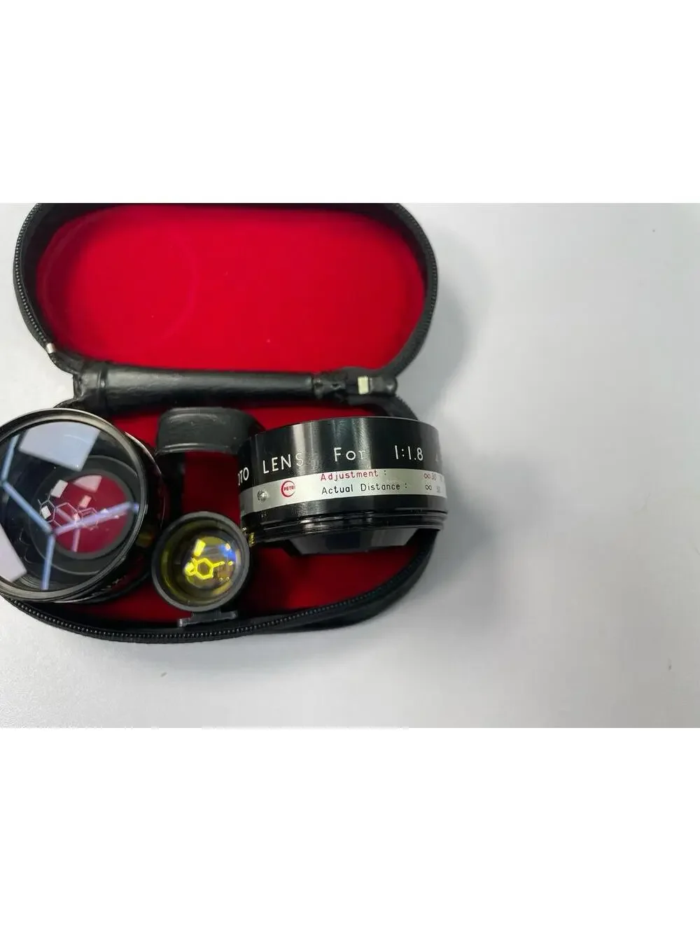 Vintage Petri Aux Lens Set Wide Angle Telephoto Viewfinder 7s 4.5cm w/ Case